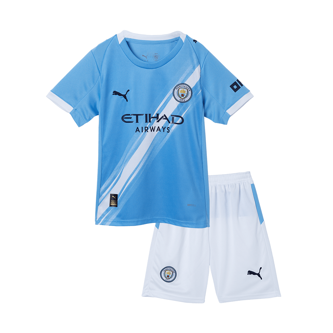 Miniconjunto Manchester City 2025/26 Local Niño (Camiseta + Pantalón Corto)
