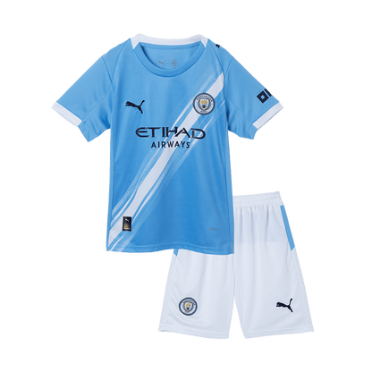 Miniconjunto Manchester City 2025/26 Local Niño (Camiseta + Pantalón Corto)