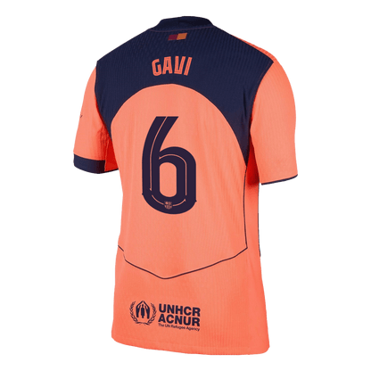UCL Camiseta Auténtica GAVI #6 Barcelona 2025/26 Tercera Equipación -Versión Jugador