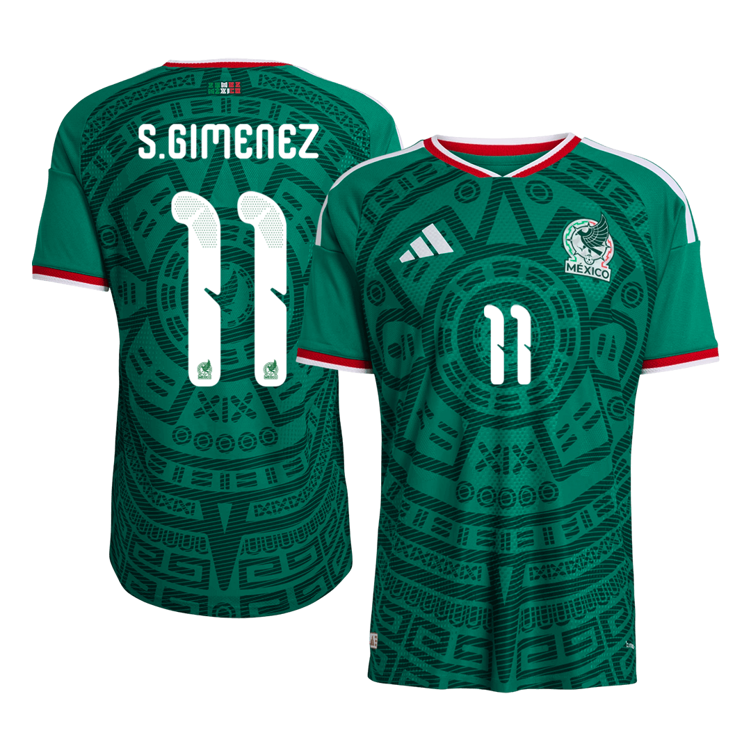 Camiseta Auténtica S. Giménez #11 México 2026 Primera Equipación Copa del Mundo - Versión Jugador