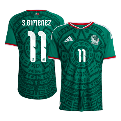 Camiseta Auténtica S. Giménez #11 México 2026 Primera Equipación Copa del Mundo - Versión Jugador
