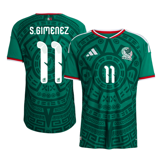 Camiseta Auténtica S.GIMENEZ #11 Mexico 2026 Primera Equipación Copa del Mundo -Versión Jugador