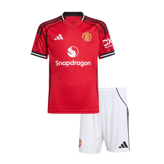 Miniconjunto Manchester United 2025/26 Primera Equipación Niño (Camiseta + Pantalón Corto)