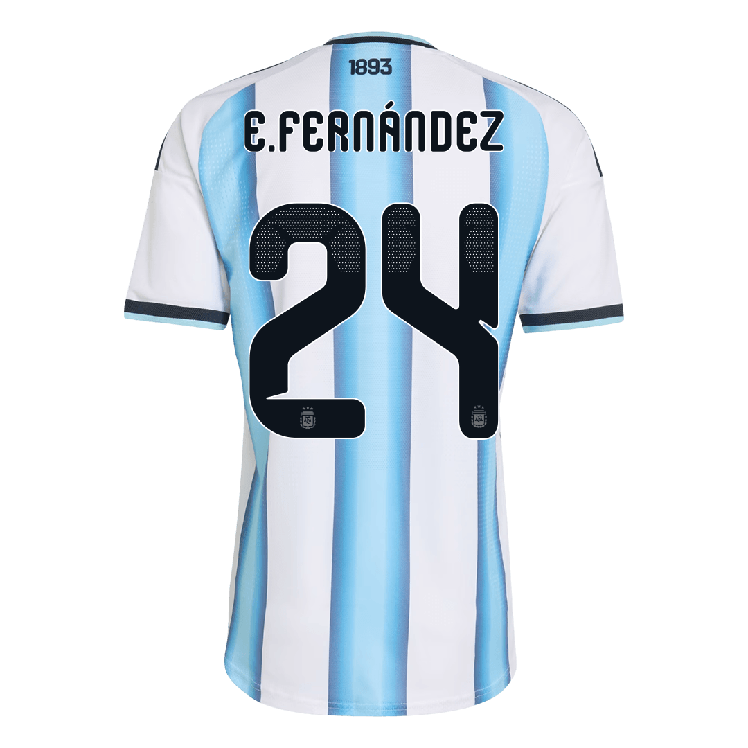 Camiseta Auténtica E. FERNÁNDEZ #24 Argentina 2026 Primera Equipación Copa del Mundo -Versión Jugador