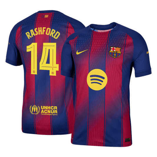 UCL Camiseta Auténtica RASHFORD #14 Barcelona 2025/26 Primera Equipación-Versión Jugador