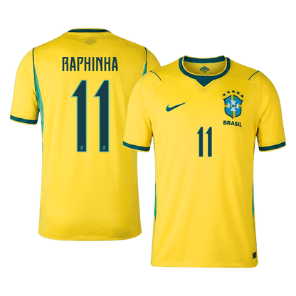 Camiseta RAPHINHA #11 Brazil 2026 Primera Equipación Copa del Mundo - Versión Hincha