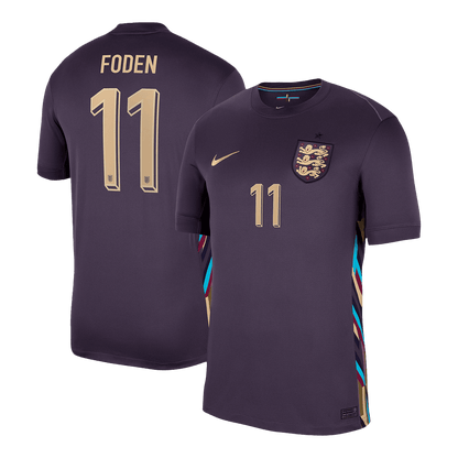Camiseta FODEN #11 Inglaterra Euro 2024 Segunda  Equipación Visitante Hombre-Versión Hincha