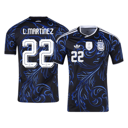 Camiseta L. Martínez #22 Argentina 2026 Segunda Equipación Copa del Mundo - Versión Hincha