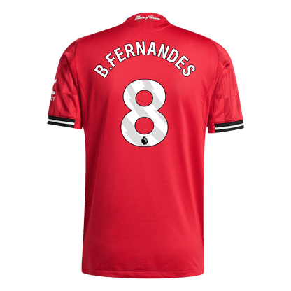 Camiseta Auténtica B.FERNANDES #8 Manchester United 2025/26 Primera Equipación-Versión Jugador