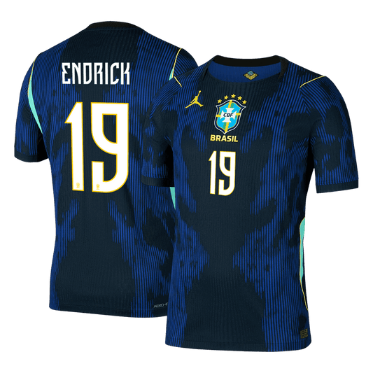 Camiseta Auténtica Endrick #19 Brasil 2026 Segunda Equipación Copa del Mundo - Versión Jugador