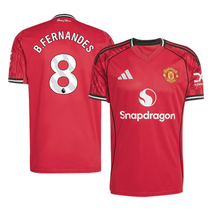 Camiseta B.FERNANDES #8 Manchester United 2025/26 Primera Equipación-Versión Hincha