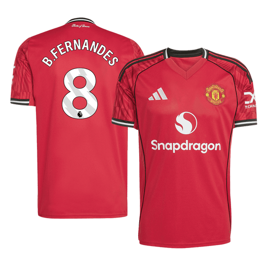 Camiseta B.FERNANDES #8 Manchester United 2025/26 Primera Equipación-Versión Hincha