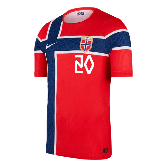 Camiseta Auténtica Nusa #20 Noruega 2026 Primera Equipación Copa del Mundo - Versión Jugador