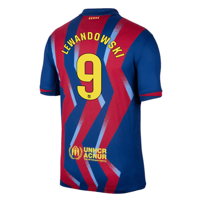 Camiseta Lewandowski #9 Barcelona 2025/26 Cuarta Equipación - Versión Hincha
