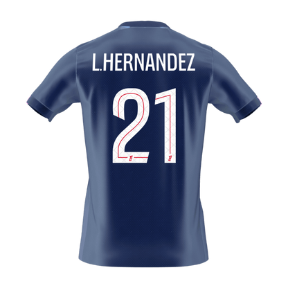 Calidad Premium Camiseta L.HERNANDEZ #21 PSG 2025/26 Primera Equipación -Versión Hincha