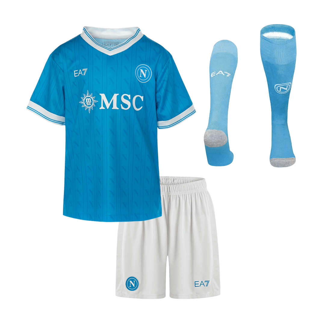 Conjunto Infantil Completo Napoli 2025/26 Primera Equipación Kids