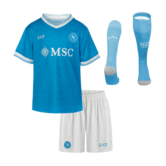 Conjunto Infantil Completo Napoli 2025/26 Primera Equipación Kids