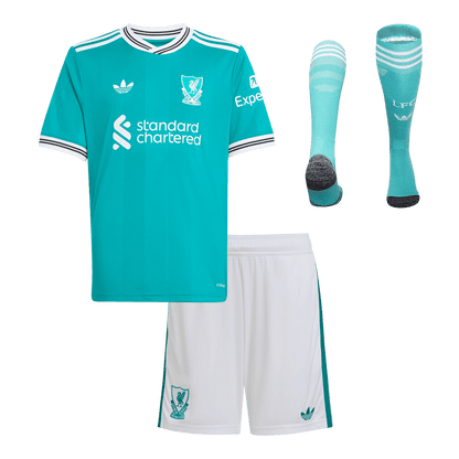 Conjunto Infantil Completo Liverpool 2025/26 Tercera Equipación