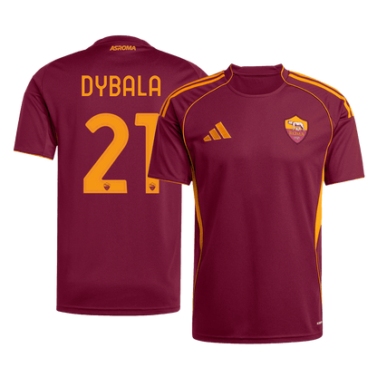 Camiseta Dybala #21 Roma 2025/26 Primera Equipación - Versión Hincha
