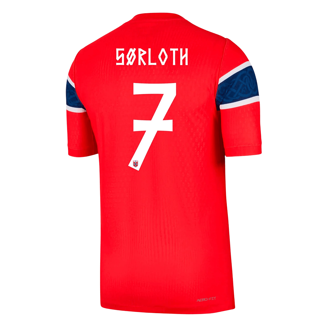 Camiseta Auténtica Sørloth #7 Noruega 2026 Primera Equipación Copa del Mundo - Versión Jugador
