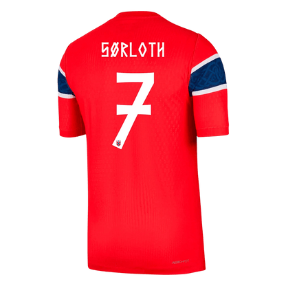 Camiseta Auténtica Sørloth #7 Noruega 2026 Primera Equipación Copa del Mundo - Versión Jugador