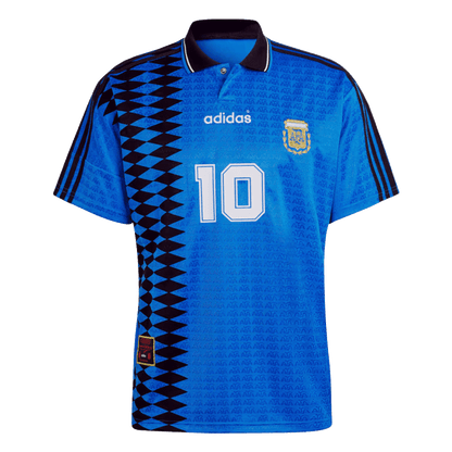 Camiseta Retro 1994 #10 Argentina Segunda Equipación Hombre-Versión Hincha