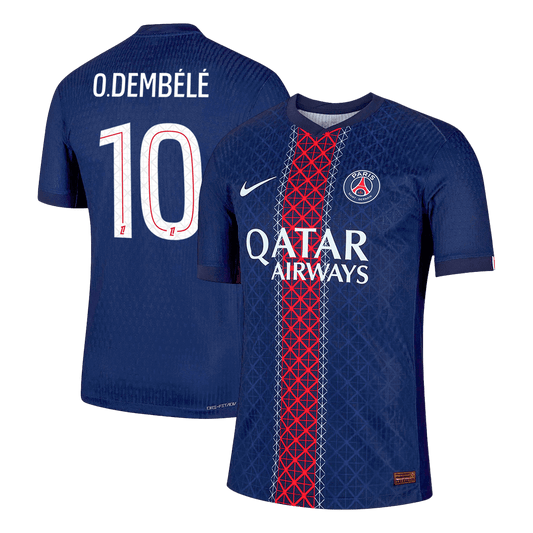 Camiseta Auténtica O.DEMBÉLÉ #10 PSG 2025/26 Primera Equipación-Versión Jugador