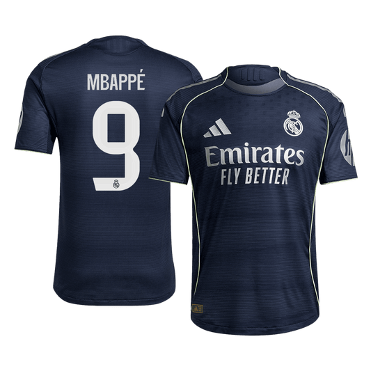 Camiseta Auténtica MBAPPÉ #9 Real Madrid 2025/26 Segunda Equipación-Versión Jugador