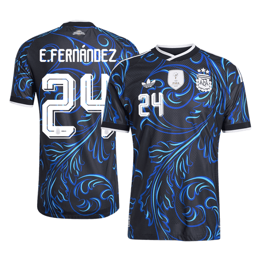 Camiseta Auténtica E. Fernández #24 Argentina 2026 Segunda Equipación Copa del Mundo - Versión Jugador