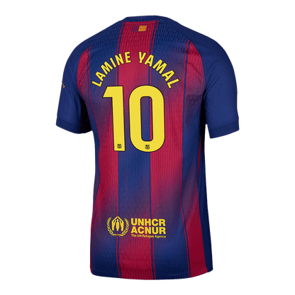 Camiseta Auténtica LAMINE YAMAL #10 Barcelona 2025/26 Primera Equipación-Versión Jugador