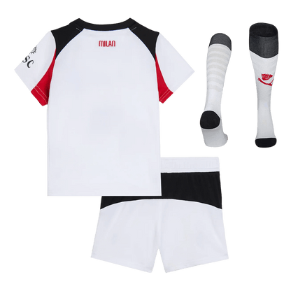 Conjunto Infantil Completo AC Milan 2025/26 Segunda Equipación