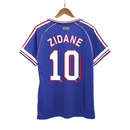 Camiseta Retro 1998 ZIDANE #10 Francia Primera Equipación Copa del Mundo