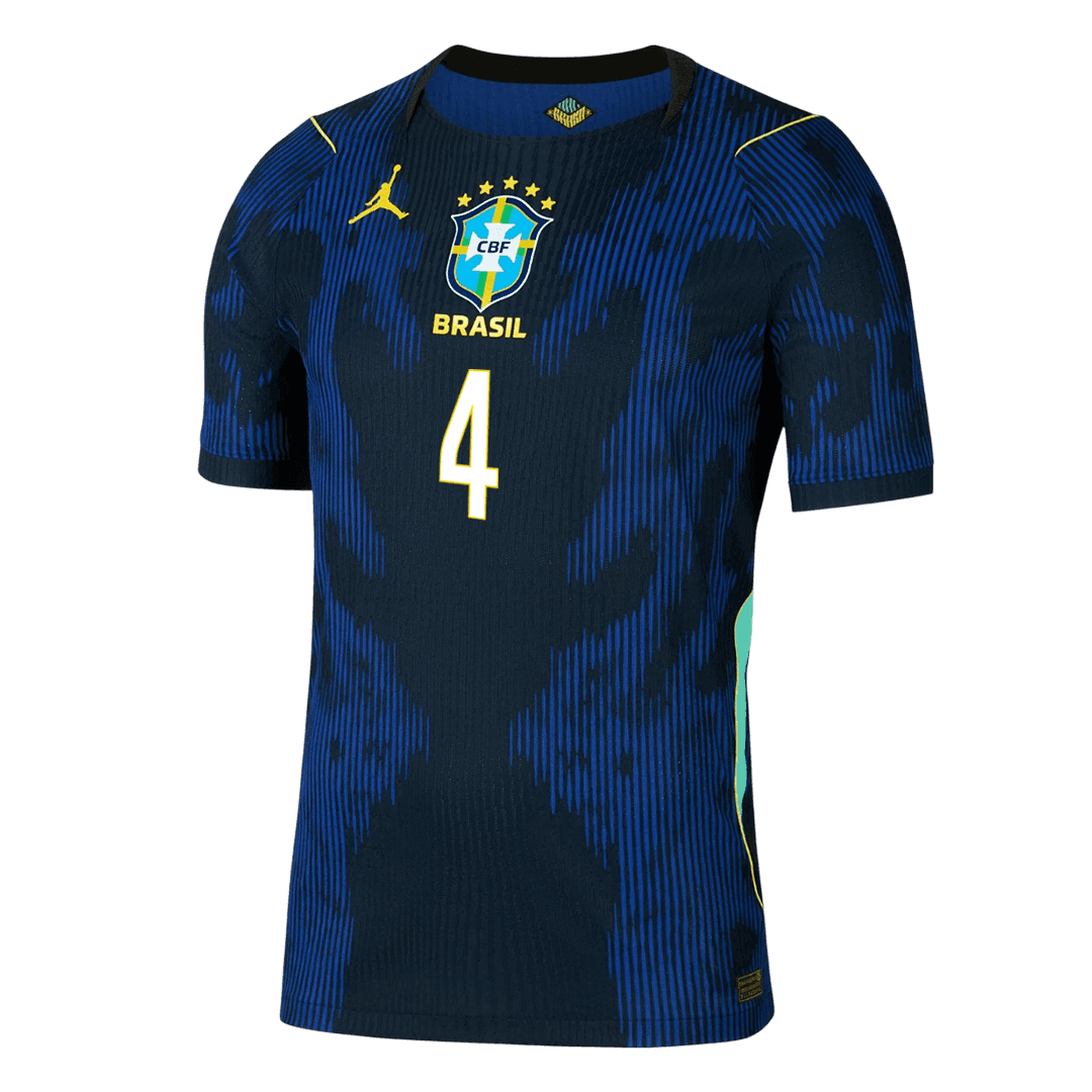 Camiseta Auténtica MARQUINHOS #4 Brazil 2026 Segunda Equipación Copa del Mundo -Versión Jugador