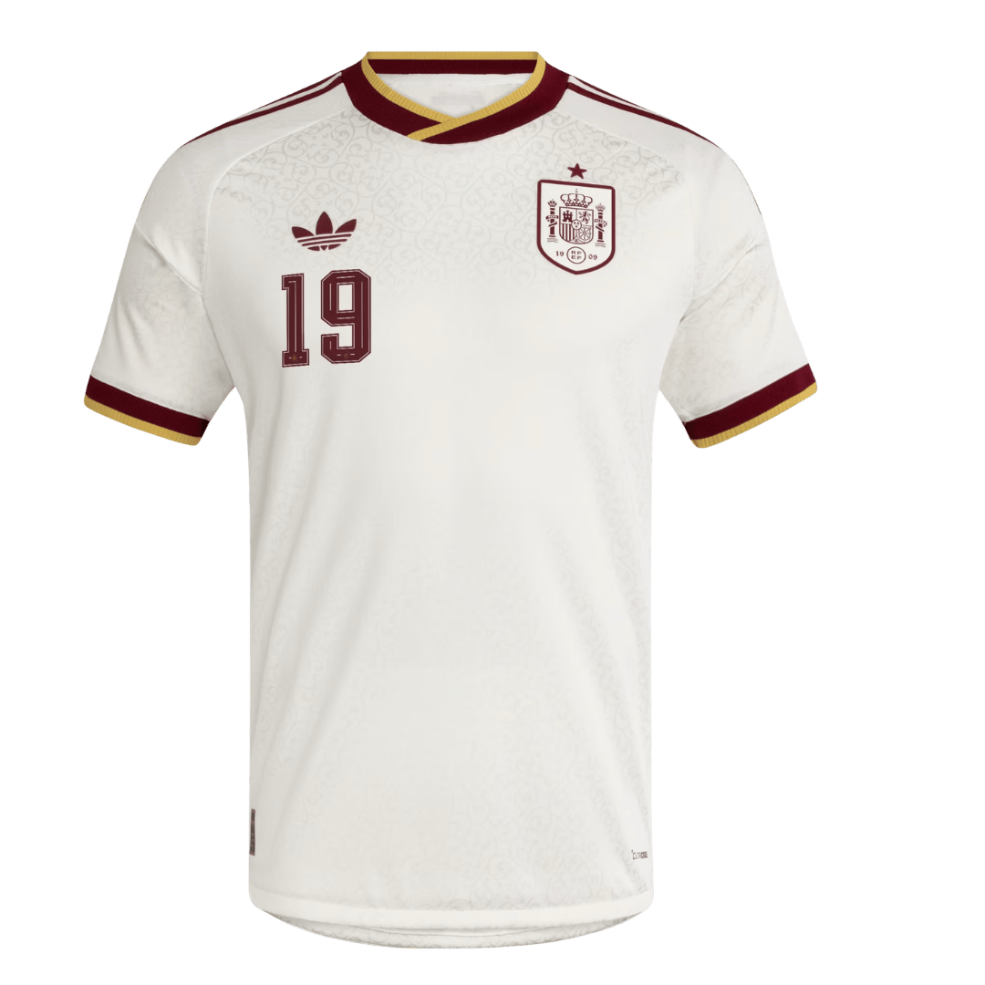 Camiseta Auténtica Lamine Yamal #19 España 2026 Segunda Equipación Copa del Mundo - Versión Jugador