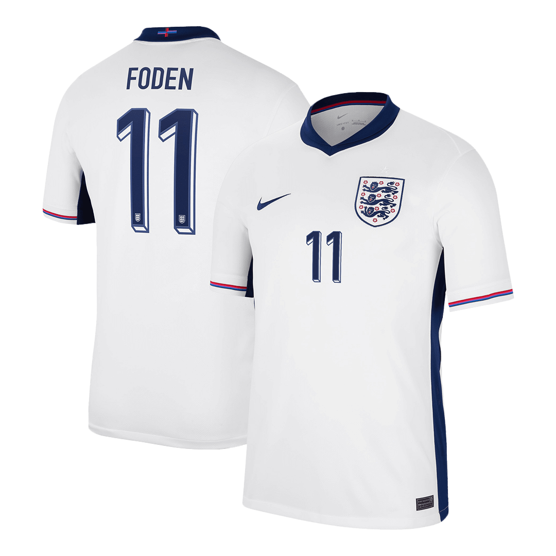 Camiseta FODEN #11 Inglaterra Euro 2024 Primera Equipación Local Hombre-Versión Hincha