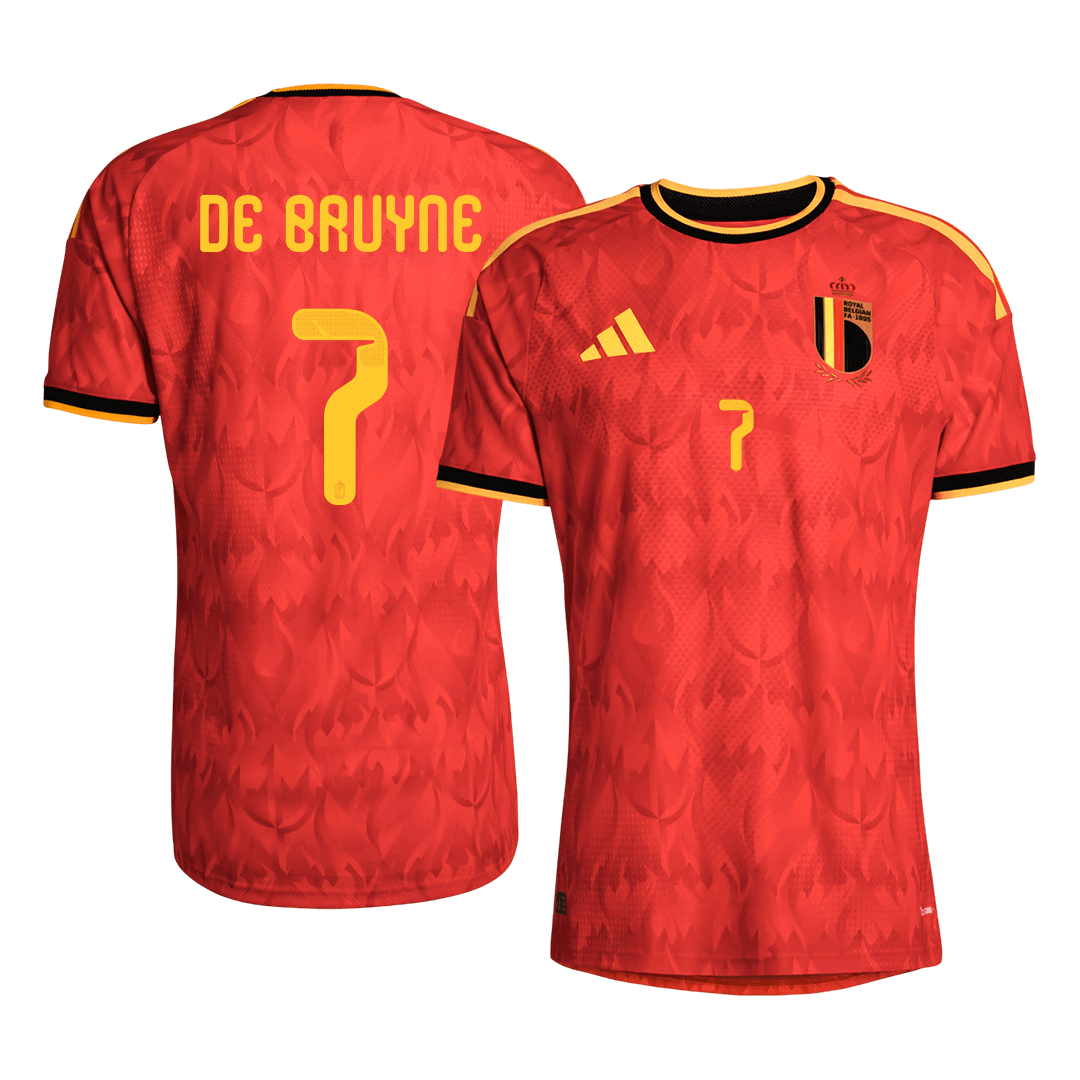 Camiseta Auténtica De Bruyne #7 Bélgica 2026 Primera Equipación Copa del Mundo - Versión Jugador