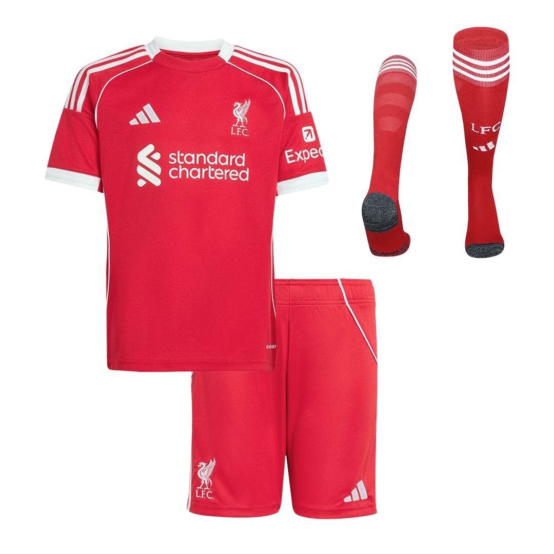 Conjunto Infantil Completo Liverpool 2025/26 Primera Equipación