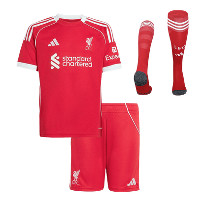 Conjunto Infantil Completo Liverpool 2025/26 Primera Equipación