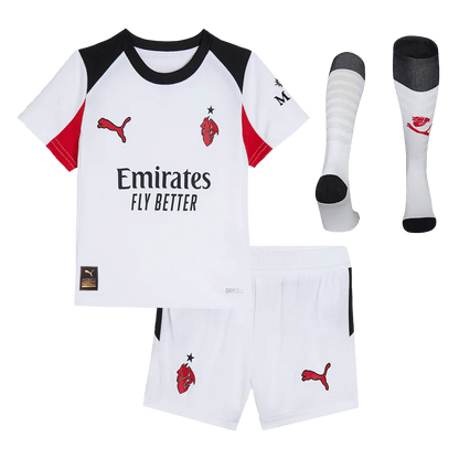 Conjunto Infantil Completo AC Milan 2025/26 Segunda Equipación