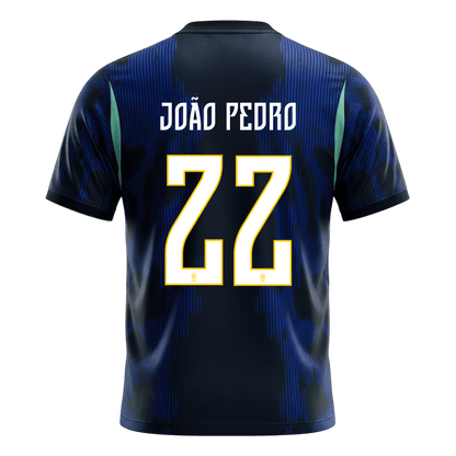 Camiseta JOÃO PEDRO #22 Brazil 2026 Segunda Equipación Copa del Mundo - Versión Hincha