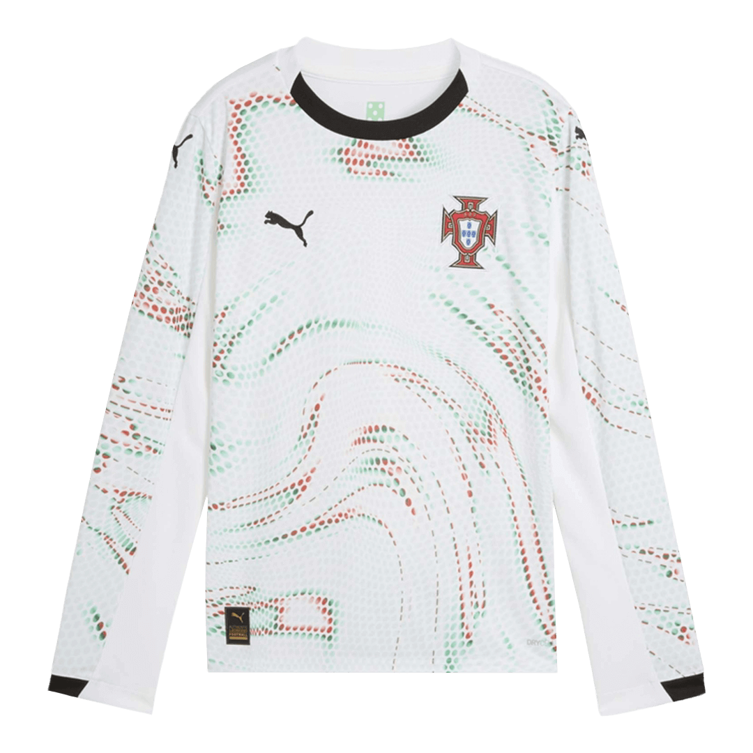 Camiseta Manga Larga Portugal 2025 Segunda Equipación Hombre-Versión Hincha