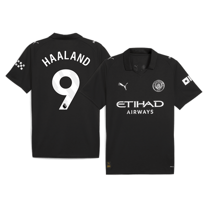 Camiseta HAALAND #9 Manchester City 2025/26 Segunda Equipación-Versión Hincha