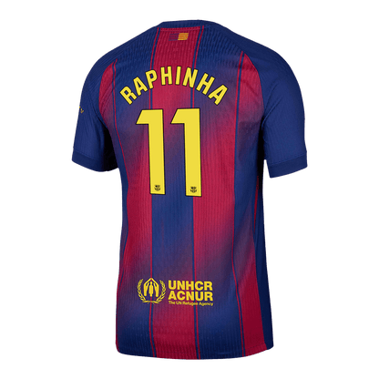 Camiseta Auténtica RAPHINHA #11 Barcelona 2025/26 Primera Equipación-Versión Jugador