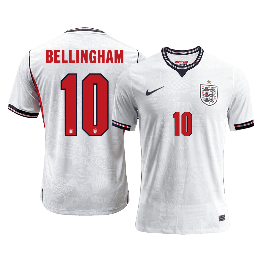 Camiseta Auténtica Bellingham #10 Inglaterra 2026 Primera Equipación Copa del Mundo - Versión Jugador