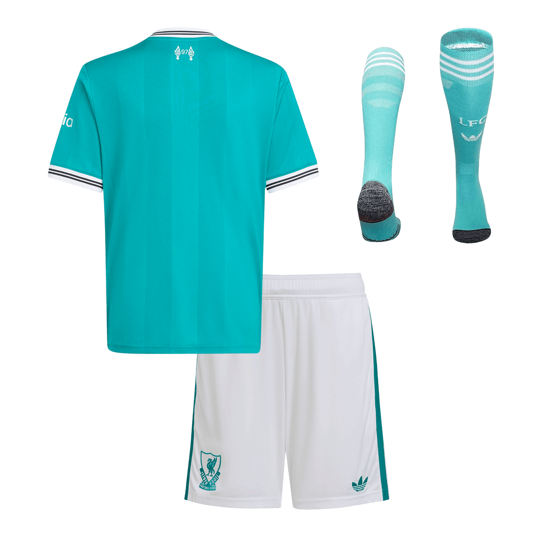 Conjunto Infantil Completo Liverpool 2025/26 Tercera Equipación