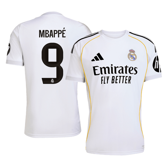 Camiseta MBAPPÉ #9 Real Madrid 2025/26 Primera Equipación Hombre - Versión Hincha
