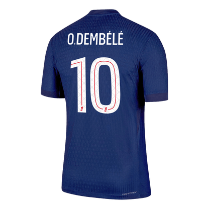 Camiseta Auténtica O.DEMBÉLÉ #10 PSG 2025/26 Primera Equipación-Versión Jugador