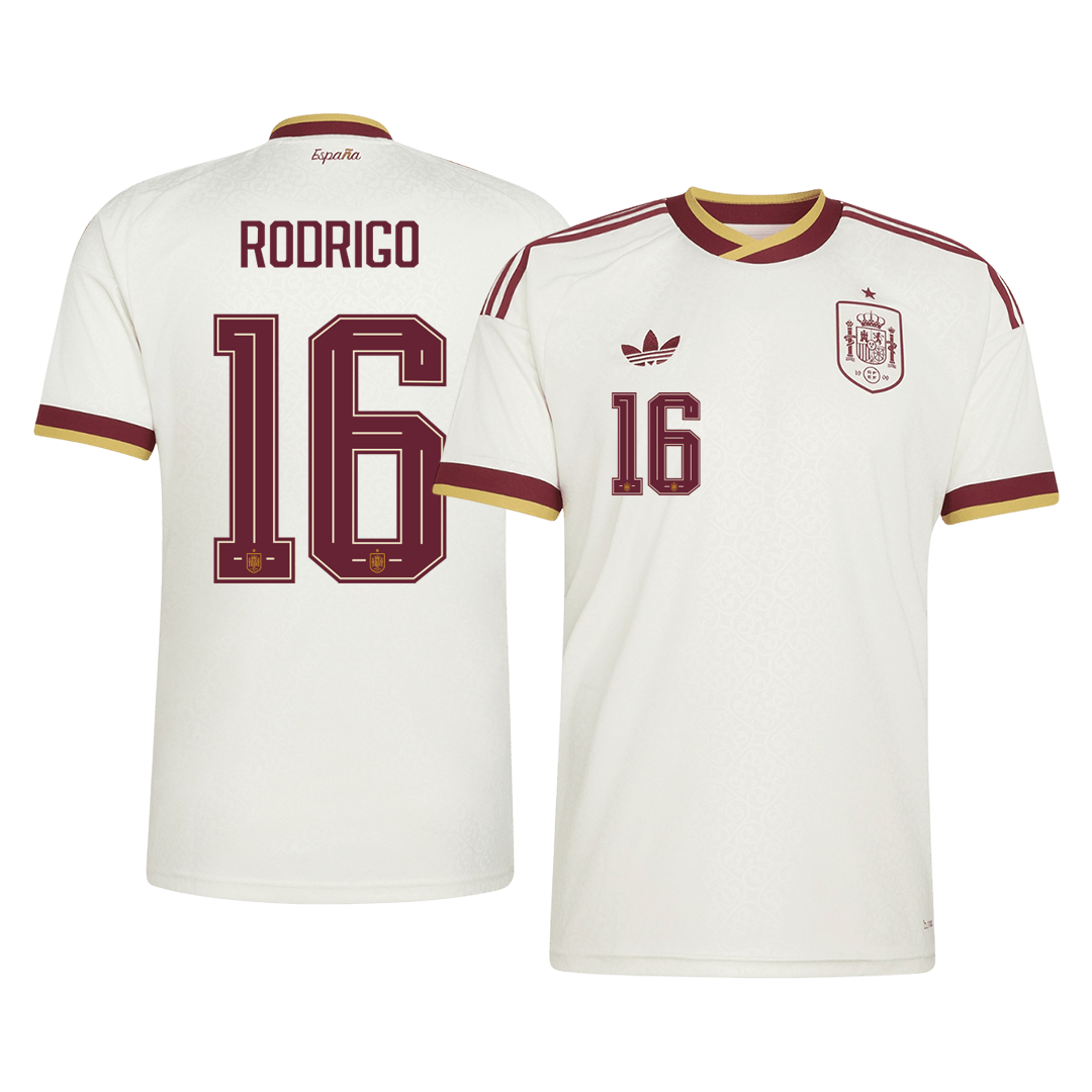 Camiseta RODRIGO #16 Spain 2026 Segunda Equipación Copa del Mundo - Versión Hincha