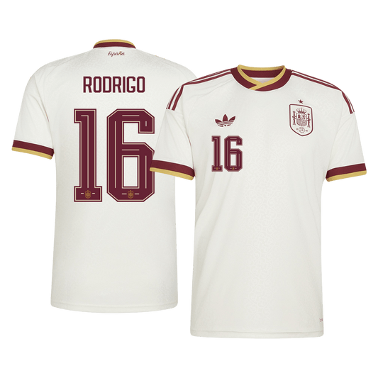 Camiseta RODRIGO #16 Spain 2026 Segunda Equipación Copa del Mundo - Versión Hincha