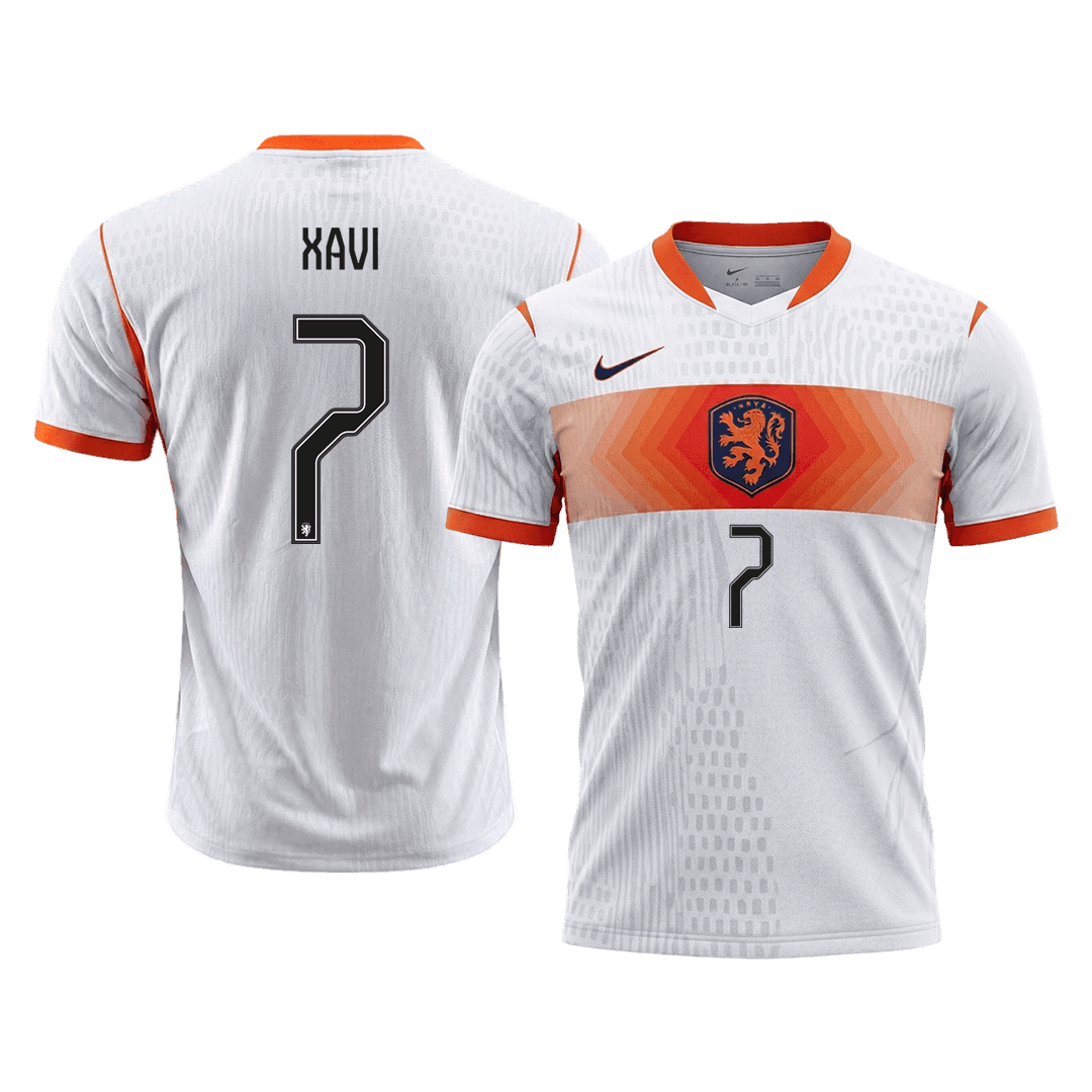Camiseta Auténtica XAVI #7 Netherlands 2026 Segunda Equipación Copa del Mundo -Versión Jugador
